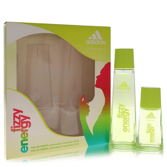 Adidas Fizzy Energy Women Gift Set - 2.5 oz Eau De Toilette Spray + 1 oz Eau De Toilette Spray