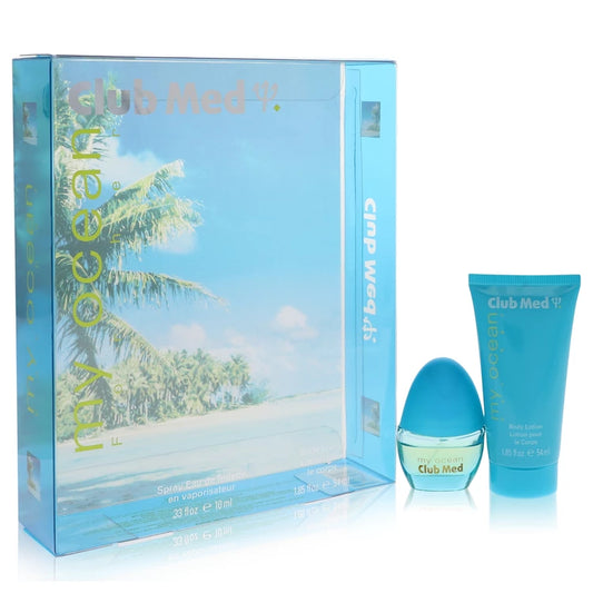 Club Med My Ocean Women Gift Set - .33 oz Mini EDT Spray + 1.85 oz Body Lotion